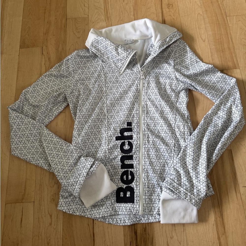 Bench Women's White Patterned Bomber Jacket